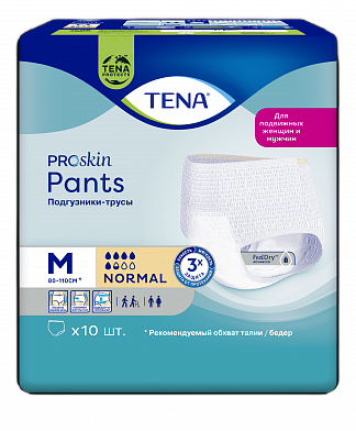 ТЕНА Pants Normal Подгузники-трусы для женщин и мужчин, M, 10 шт - фото № 1